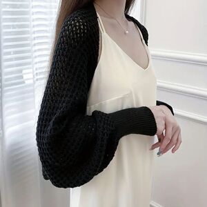 Elegant Cardigan Honeycomb Hollow Knitted